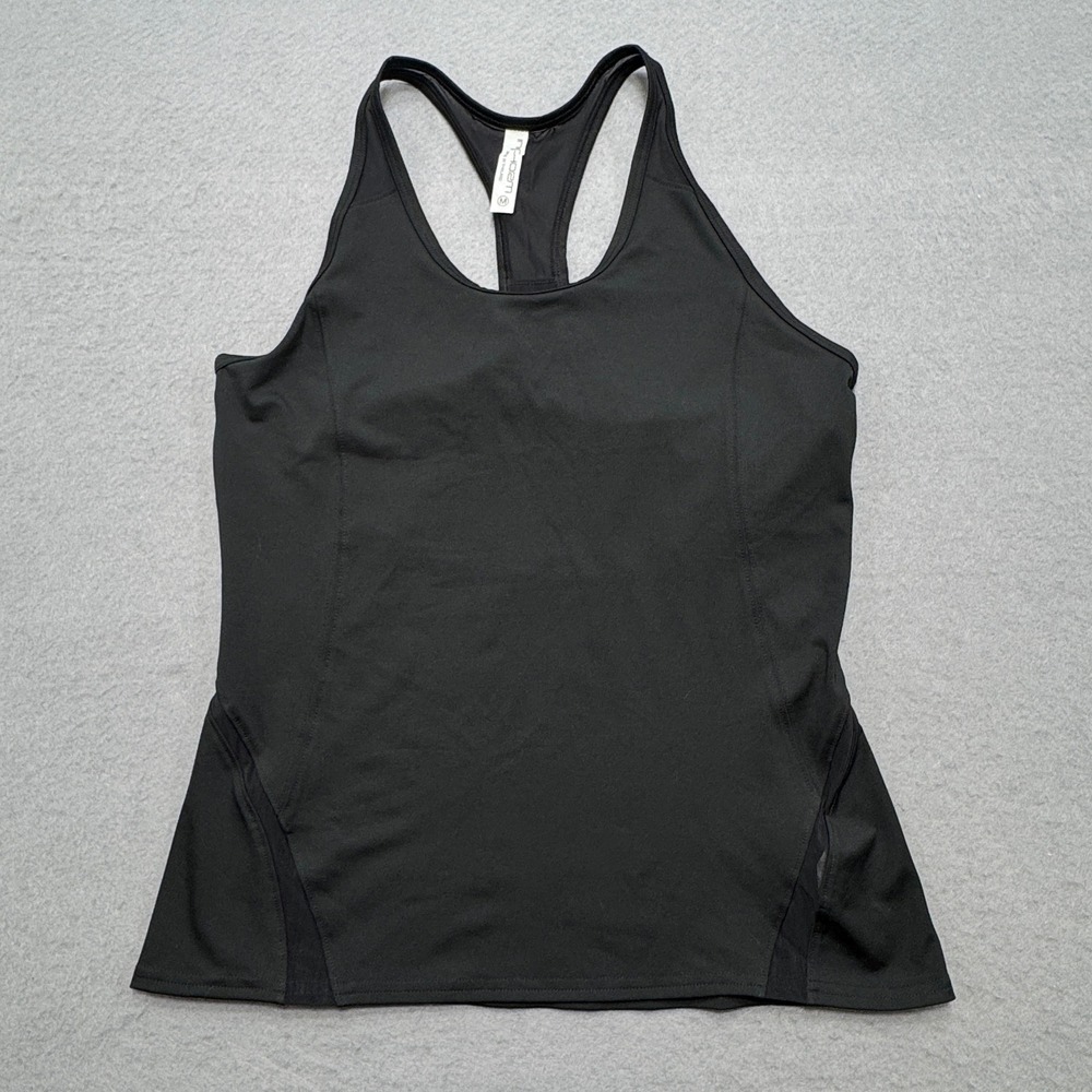 NEW InPhorm‎ Tank Top Women's Medium Black Racerback Mesh Lined Cutout Athletic